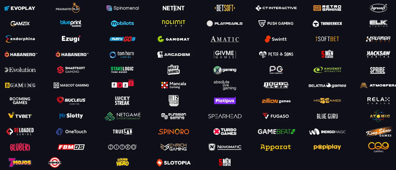 Gamzix, NetEnt, Betsoft, Push Gaming